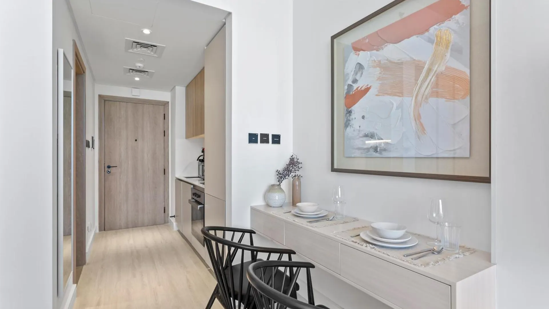 Stylish Studio With Warm Terracotta Details Dubai United Arab Emirates